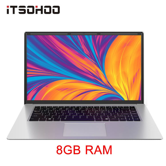 iTSOHOO laptop 15.6 Inch 8GB Notebook computer with 512GB 1TB Intel J3455 Quad core laptops RJ45 ultrabook