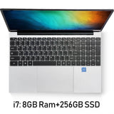 15.6 Inch Intel i7 Laptop 8GB RAM 512GB 1TB SSD Ultrathin Body 1080P Windows 10 Backlit Keyboard Dual Band WiFi Gaming Laptop