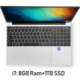 15.6 Inch Intel i7 Laptop 8GB RAM 512GB 1TB SSD Ultrathin Body 1080P Windows 10 Backlit Keyboard Dual Band WiFi Gaming Laptop