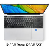 15.6 inch i7 Gaming Laptops With 8G RAM 1TB 512G 256G 128G SSD Ultrabook Win10 Notebook Computer