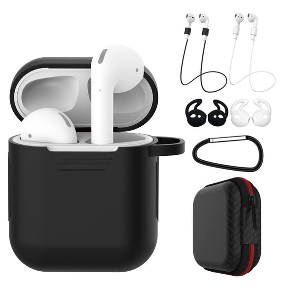 7 Pcs/Set Silicone Wireless Bluetooth Earphones Case For Airpods 1 2 Apple TWS Earbud Earphone accessories Protective Cover