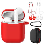 7 Pcs/Set Silicone Wireless Bluetooth Earphones Case For Airpods 1 2 Apple TWS Earbud Earphone accessories Protective Cover