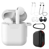 7 Pcs/Set Silicone Wireless Bluetooth Earphones Case For Airpods 1 2 Apple TWS Earbud Earphone accessories Protective Cover