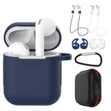 7 Pcs/Set Silicone Wireless Bluetooth Earphones Case For Airpods 1 2 Apple TWS Earbud Earphone accessories Protective Cover