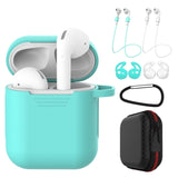7 Pcs/Set Silicone Wireless Bluetooth Earphones Case For Airpods 1 2 Apple TWS Earbud Earphone accessories Protective Cover