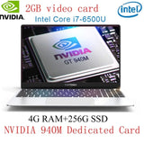 4/8/16G RAM DDR3 1TB SSD 15.6"  Laptop IPS Win10/ laser Backlit keyboard Intel i7-6500U NVIDIA 940M Dedicated Card metal shell