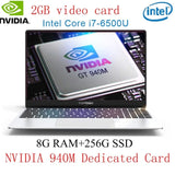 4/8/16G RAM DDR3 1TB SSD 15.6"  Laptop IPS Win10/ laser Backlit keyboard Intel i7-6500U NVIDIA 940M Dedicated Card metal shell