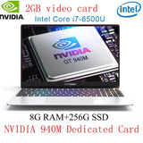 4/8/16G RAM DDR3 1TB SSD 15.6"  Laptop IPS Win10/ laser Backlit keyboard Intel i7-6500U NVIDIA 940M Dedicated Card metal shell