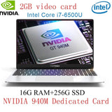 4/8/16G RAM DDR3 1TB SSD 15.6"  Laptop IPS Win10/ laser Backlit keyboard Intel i7-6500U NVIDIA 940M Dedicated Card metal shell