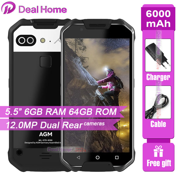 Original AGM X2 SE IP68 6000mAh Waterproof Mobile Phone 5.5